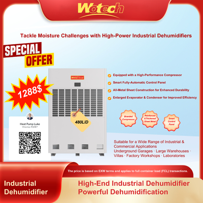 comprare Offerta speciale limitata per 480L/Giorno Dehumidificatore industriale Rimozione rapida dell'acqua per magazzino e garage sotterraneo fabbricazione online