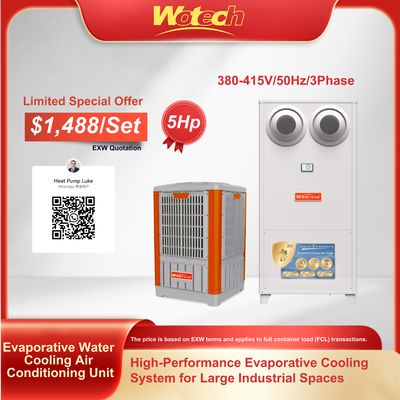 Offerta speciale per set di raffreddamento ad acqua evaporativa AC a terra con flusso a getto interno con esterno in plastica