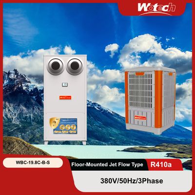 Offerta speciale per set di raffreddamento ad acqua evaporativa AC a terra con flusso a getto interno con esterno in plastica